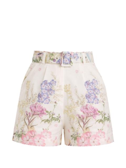 Pansy belted shorts