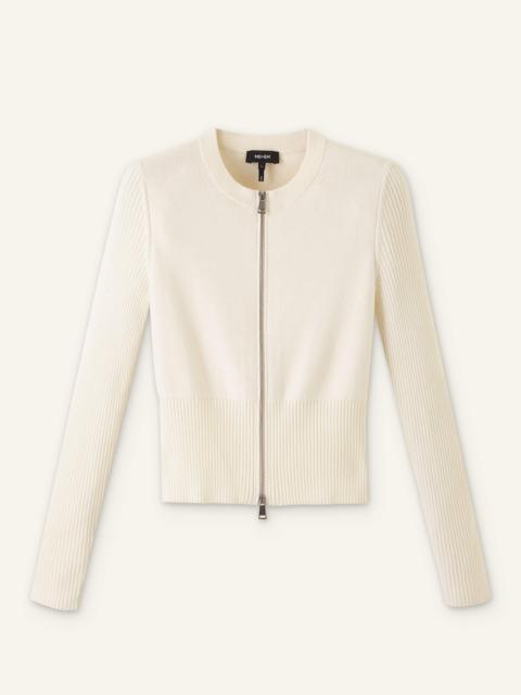 Two-Way Zip Cardigan