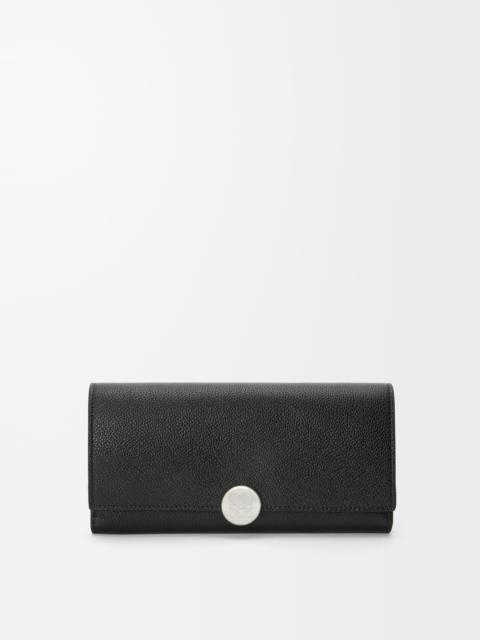 Pebble continental wallet in mini grain calfskin