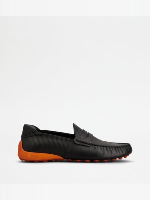 LOAFERS IN LEATHER - BLACK