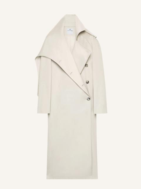 LONG OBLIQUE TRENCH COAT