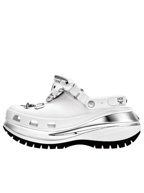 Crocs x MCM Mega Crush Clogs 'White Silver' MEXDAMM08WT