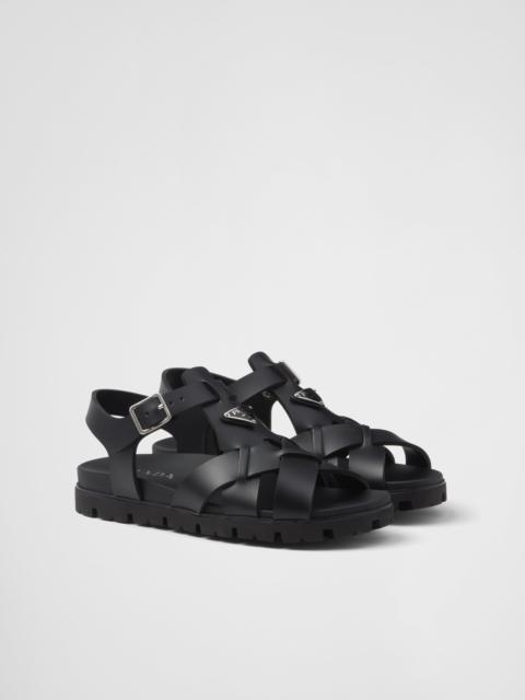 Crisscross rubber sandals