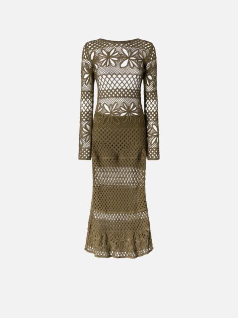 LONG OPENWORK CROCHET DRESS