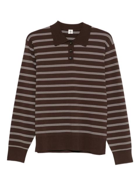Madison striped buttoned polo shirt