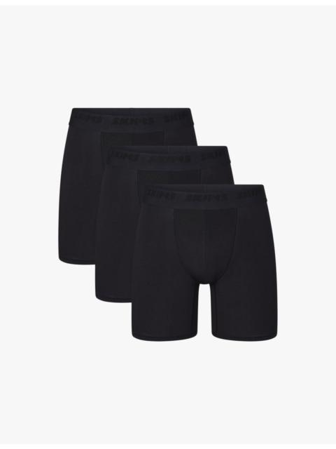 Branded-waistband 5in pack of three stretch-modal boxer briefs