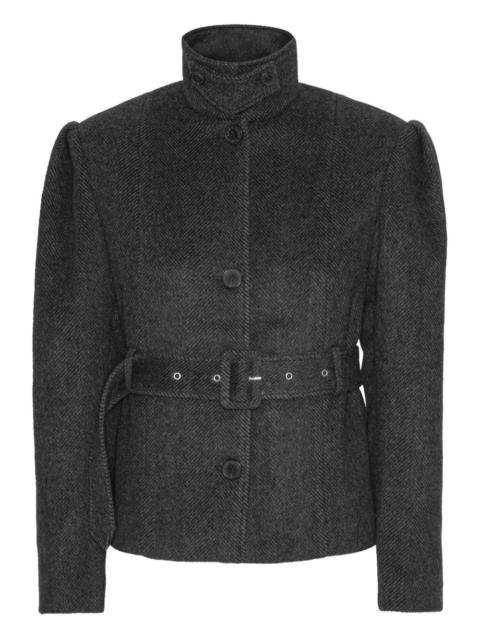 oversized belted jacket