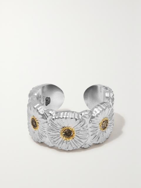 Blossoms Eternelle Sterling Silver, Gold Vermeil And Diamond Ring