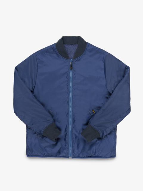 REVERSIBLE FLEECE JACKET - NAVY