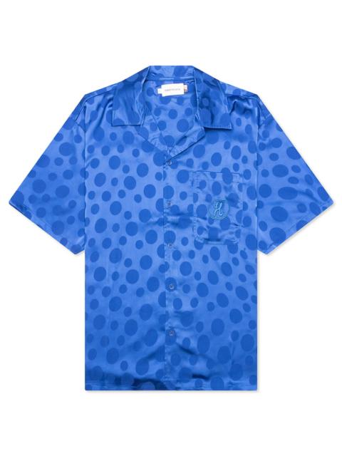 POLKA DOT CAMP SHIRT - BLUE