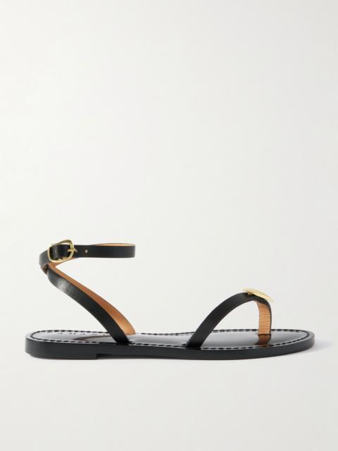 The Senegal embellished leather sandals Black