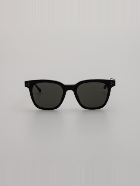 Evans Sunglasses in Black and Matt Nickel