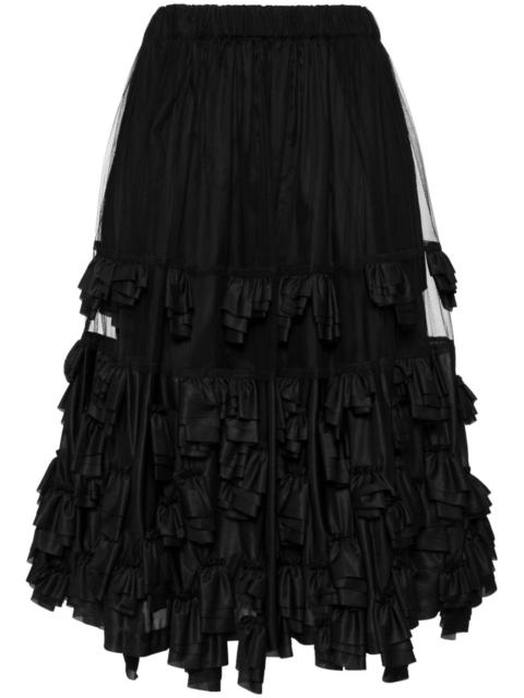 ruffled tulle skirt