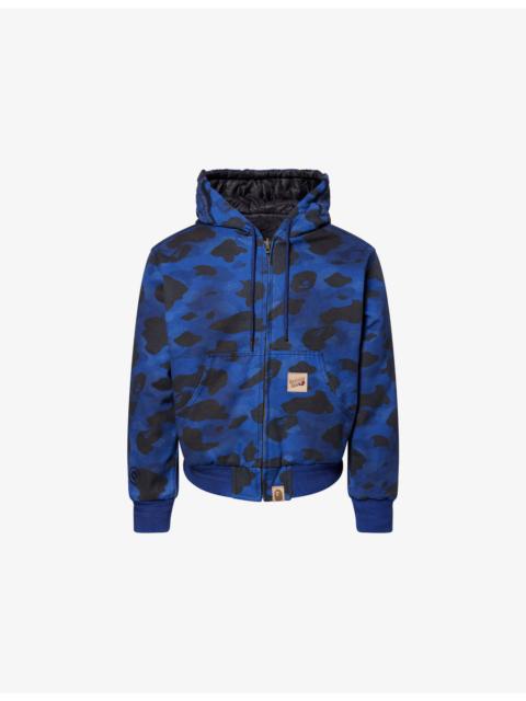Solid 1st Camouflage-Print Reversible Cotton Jacket