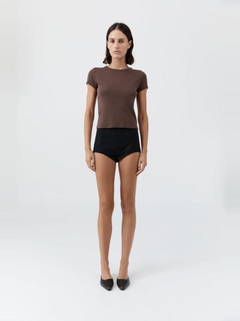 Wool Tailored Mini Short - Black