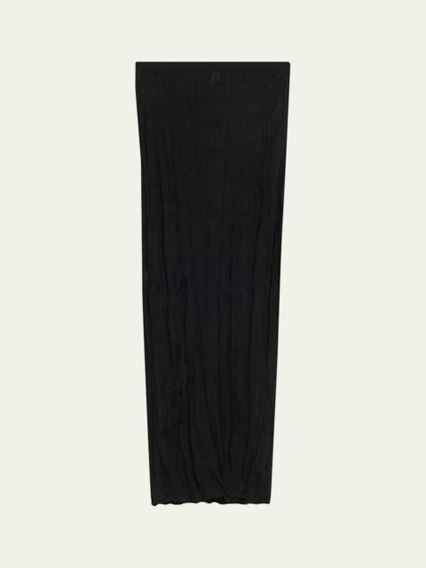 Crinkled Knit Maxi Skirt