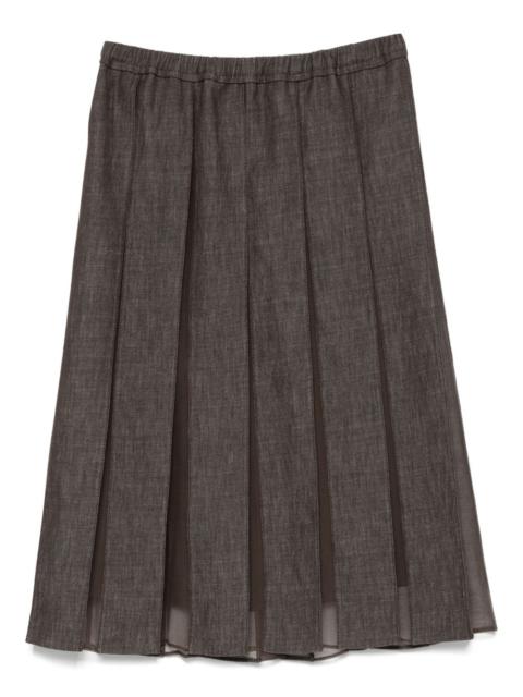 pleated panel skirt