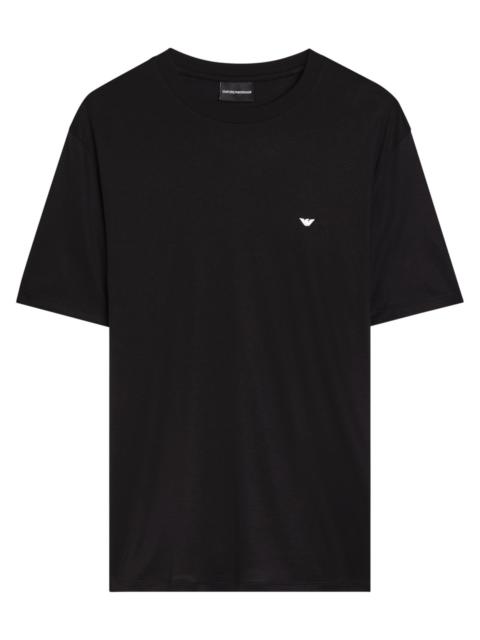 Emporio Armani Logo-embroidered Jersey T-shirt