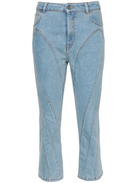 high-rise cropped jeans