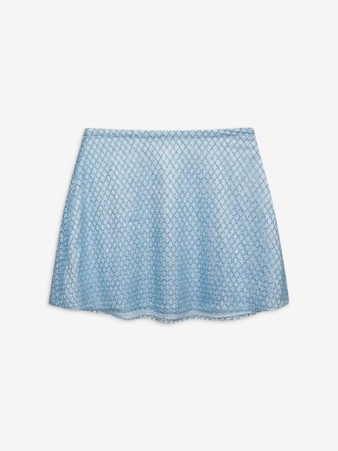 Glitter Grid Mini Skirt