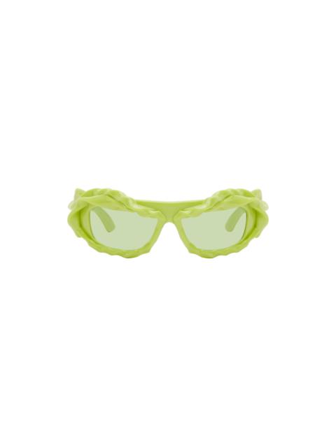 Green Twisted Sunglasses