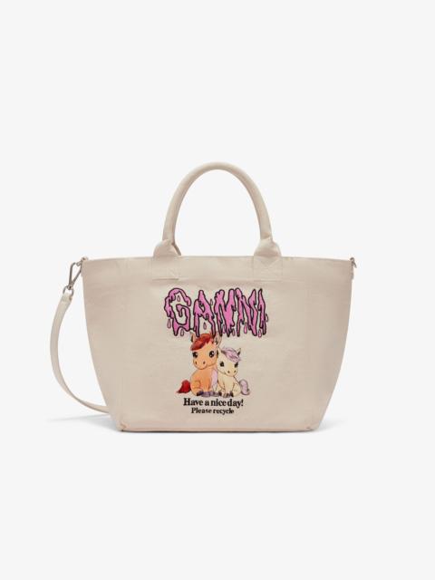 SMALL EASY PONY PRINTED SHOPPER