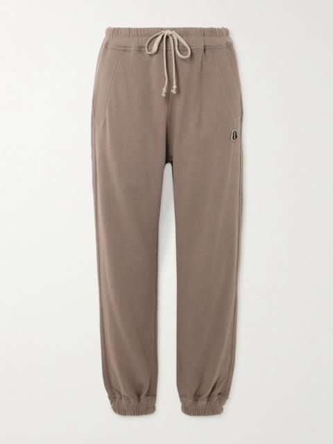 + Moncler Appliquéd Cotton-jersey Track Pants