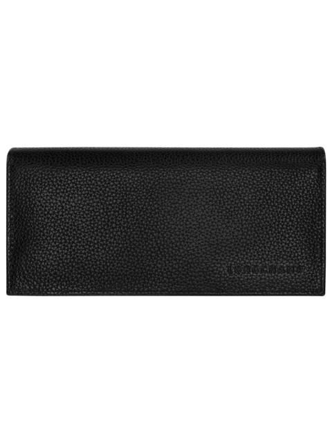 Le Foulonné Long continental wallet Black - Leather