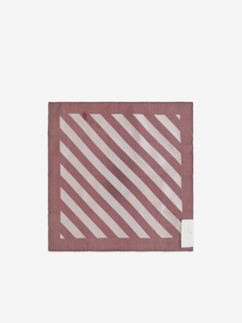 diagonal-stripe silk pocket square