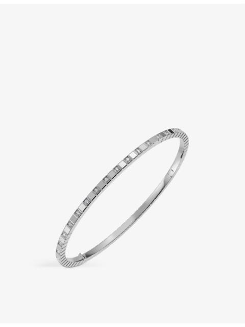 Ice Cube Pure 18-carat white-gold and diamond bangle