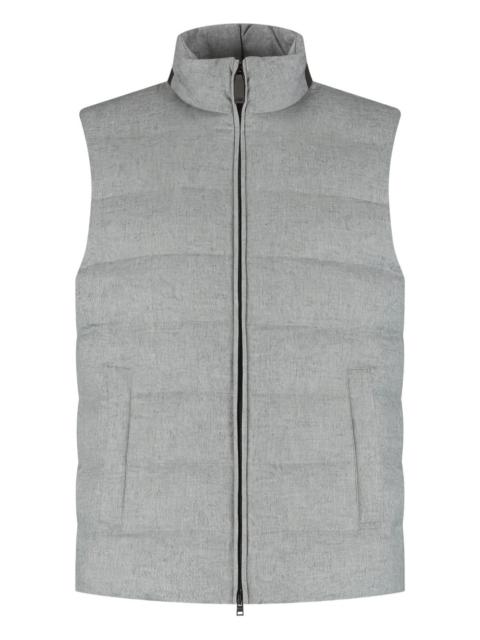 quilted wool gilet
