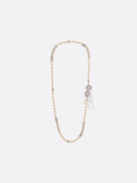 PEARL NECKLACE WITH FLORAL CLOSURE