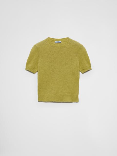 Short-sleeved cashmere sweater