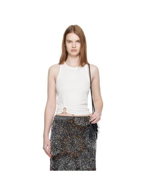 White Signature Piercing Tank Top