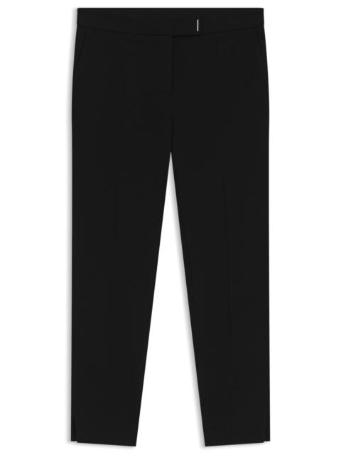 SLIM-FIT PANTS IN MICRO-STRUCTURED STRETCH FABRIC