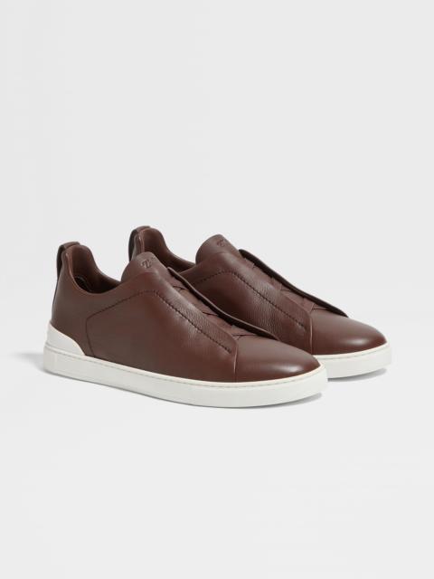 REDDISH BROWN TRIPLE STITCH™ SECONDSKIN SNEAKERS