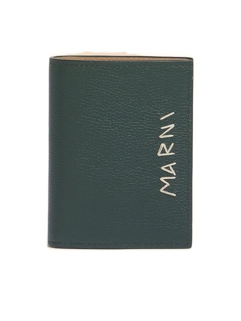 logo-lettering bifold wallet