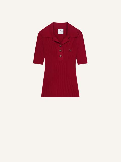 ICONIC RIB KNIT POLO SHIRT