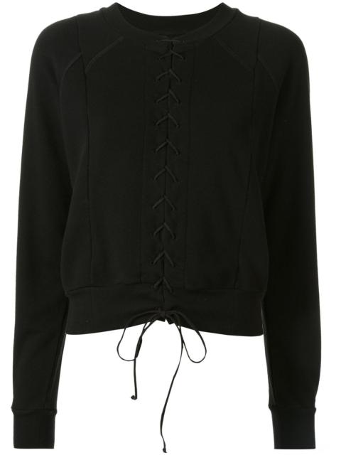 lace front sweatshirt