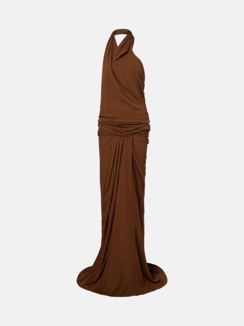 Shroud cotton-blend jersey maxi dress