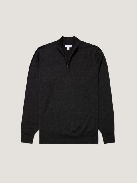 Fine Merino Wool Zip Neck