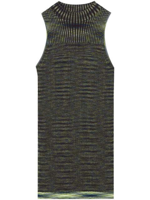 Space Dye ribbed-knit top