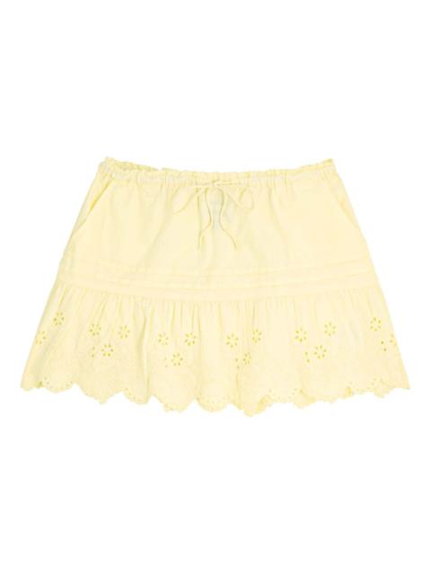 Gabriette drawstring eyelet mini skirt