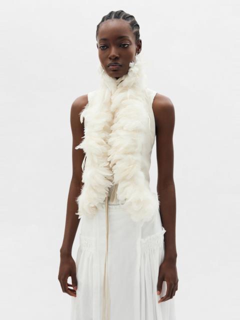 Idje Open Waistcoat with Feathers