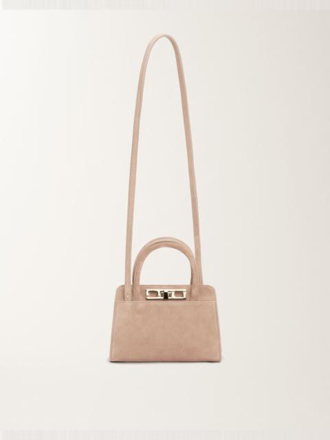 Small suede handbag