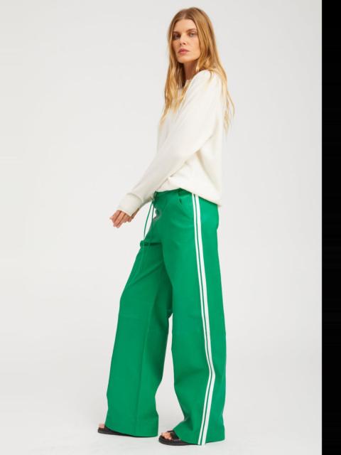 LEATHER BAGGY ATHLETIC PANTS