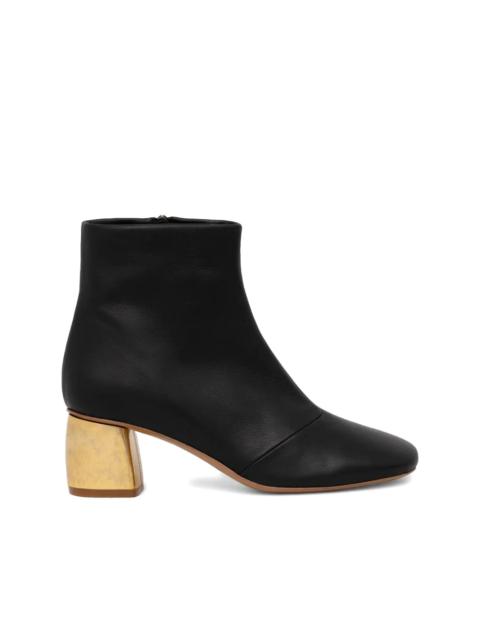 55mm leather ankle boots