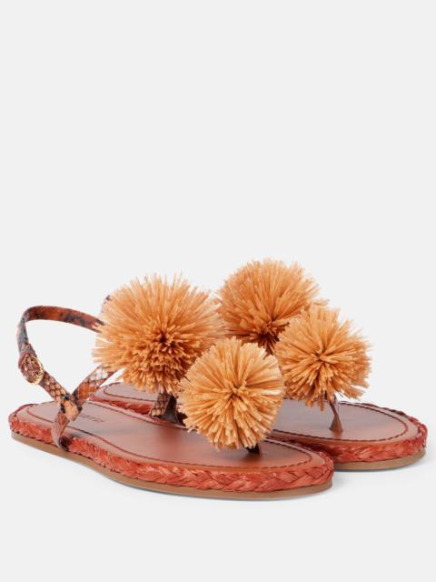 Ingrid leather-trimmed espadrilles