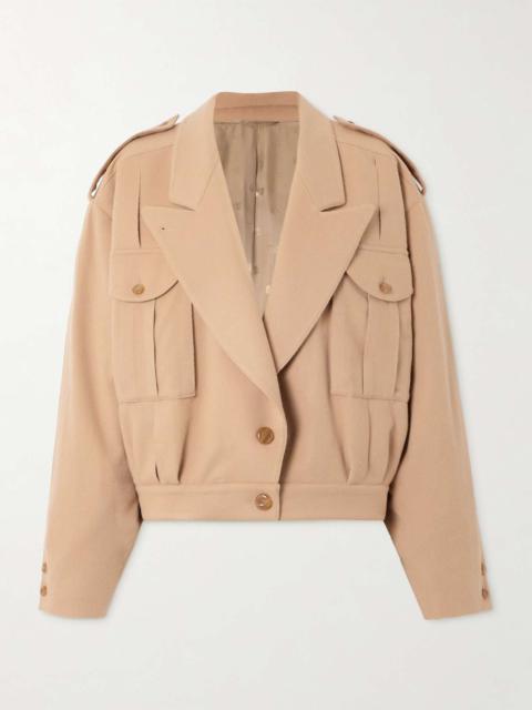 Mystere Serama oversized wool-blend jacket Beige