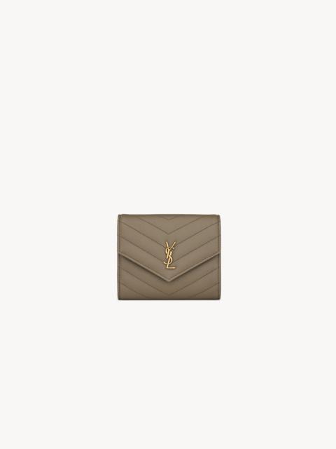 CASSANDRE COMPACT TRI FOLD WALLET IN GRAIN DE POUDRE LEATHER